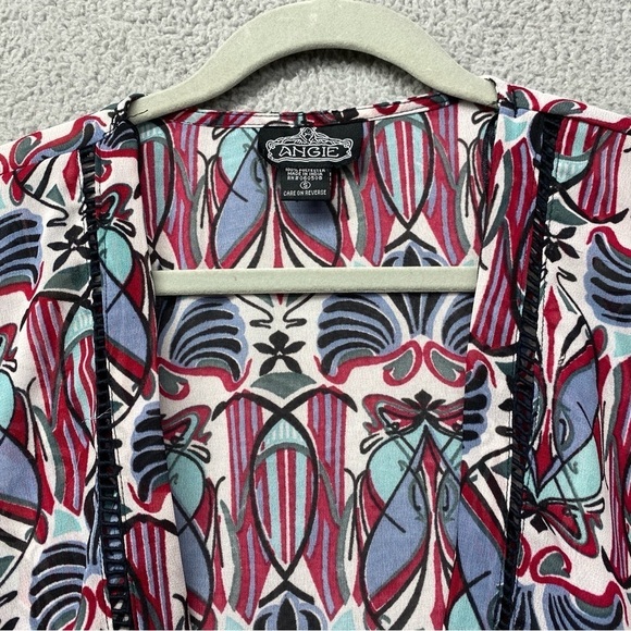 Angie Kimono Womens Size Small Boho Open Front Short Top - Picture 2 of 6